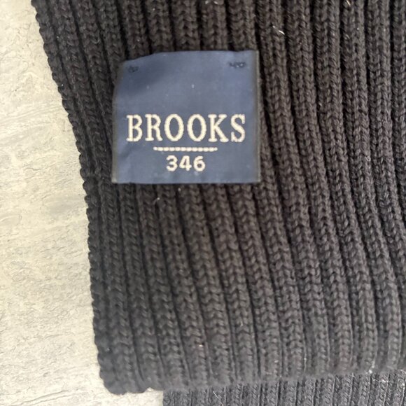 Brooks Brothers 100% Merino Wool Knit Scarf Black One Size - Picture 3 of 6